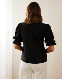 Atmos&Here - Dahlia Linen Blend Blouse