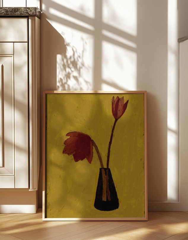 Olive et Oriel - Delicate Pair by Shatha Al Dafai Art Print