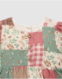Purebaby - Patchwork Dress -Kids-Babies
