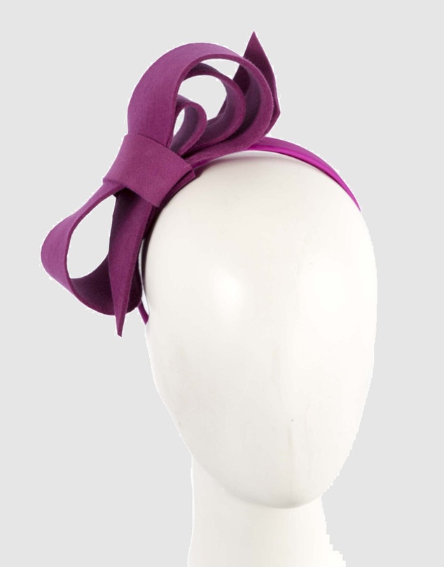 Max Alexander - Felt Fuchsia Bow Fascinator