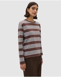 Oroton - Long Sleeve Stripe Tee