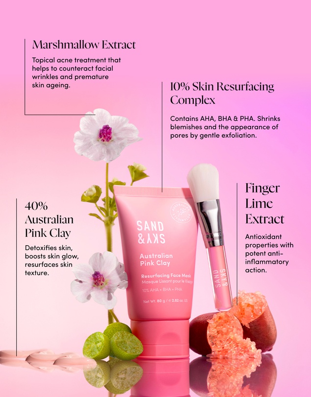 SAND & SKY - Australian Pink Clay Resurfacing Face Mask