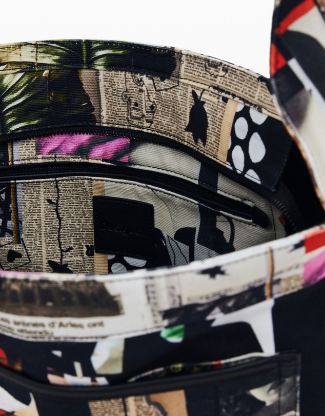 Desigual - Collage print bag designed by Mr Christian Lacroix