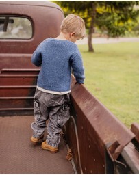 Fox & Finch - Washed Black Pull On Cargo Jeans 3-7 Yrs