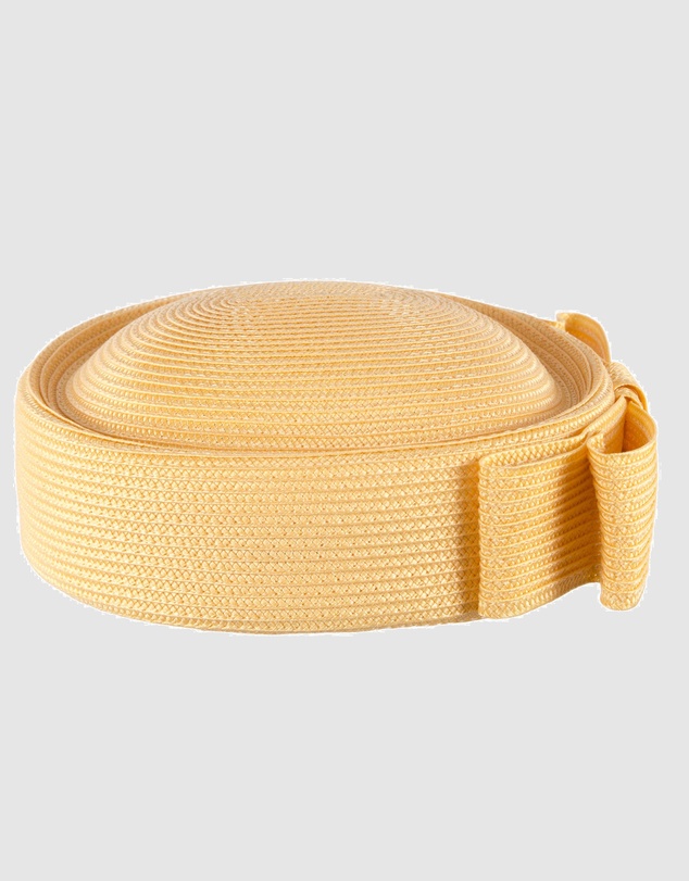 Max Alexander - Yellow Braid Pillbox Hat