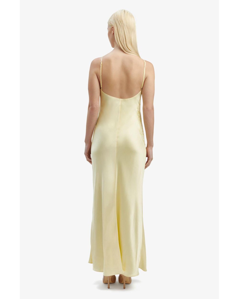 Wedding Guest Avoco Yellow Bardot Midi Dress Bardot Dresses Bardot Avoco  Lace Detail Midi Dress In
