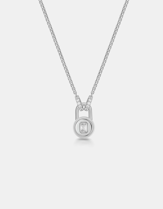 Ania Haie - Ania Haie Silver Linked Locket Dangle Necklace