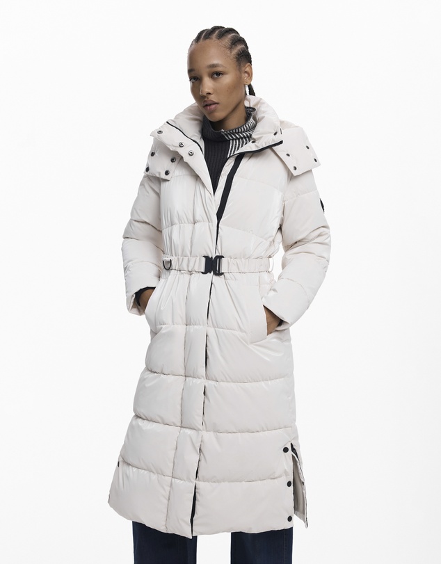 Desigual - Long padded puffer jacket