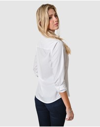 The Fable - White Cotton Poplin Shirt