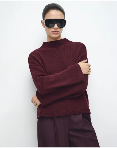 M.N.G - Knitted Sweater With Perkins Neck