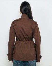 AERE - Rory Funnel Neck Organic Cotton Jacket