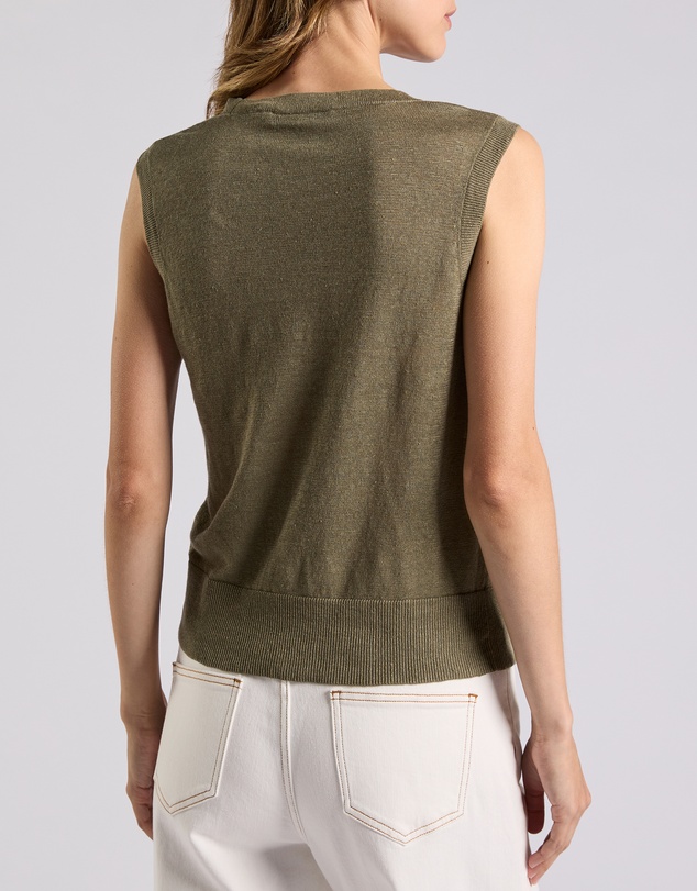 David Lawrence - Ciara Linen Knit Vest