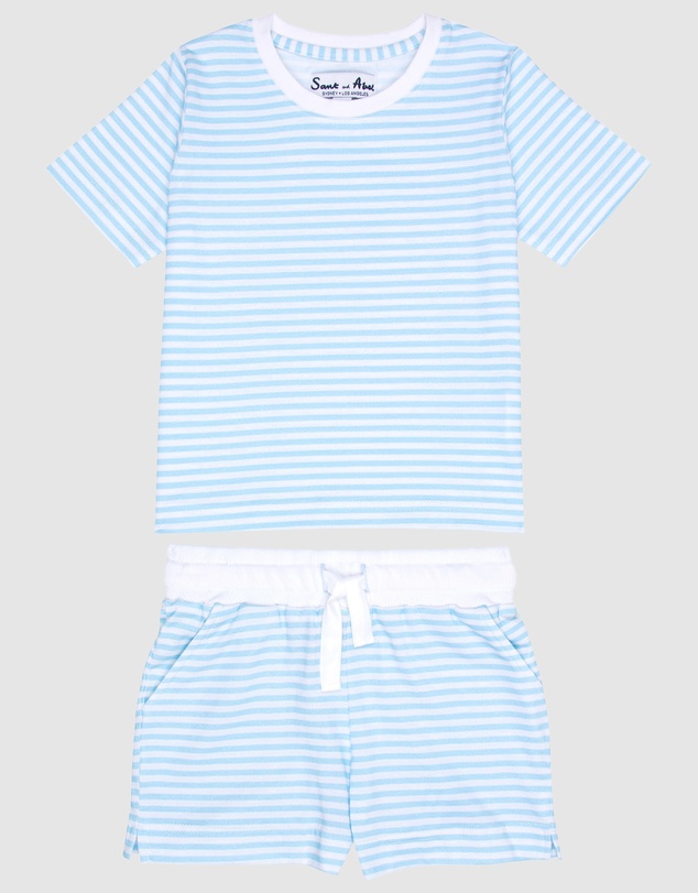 Sant And Abel - Kids Sky Blue Jersey Short PJ Set