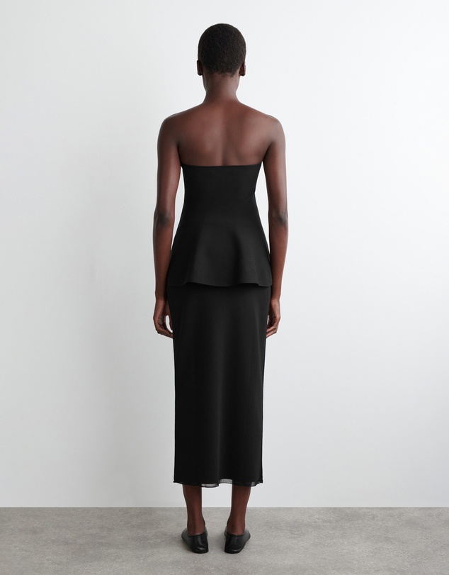 COS - Sheer-Detail Knitted Midi Skirt