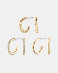 Mestige - Radiance Hoops Set - 18K Gold Plated