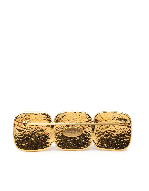 Pre-Loved by Azura Reborn - Pre-Loved Triple CC Gold Plated Pin Brooch