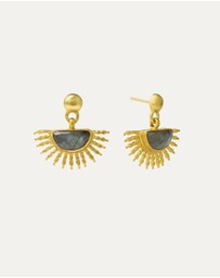 Ottoman Hands - Sunrise Labradorite Drop Stud Earrings