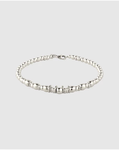 Kuzzoi - ICONIC EXCLUSIVE - Bracelet Male Modern Beads 925 Sterling Silver