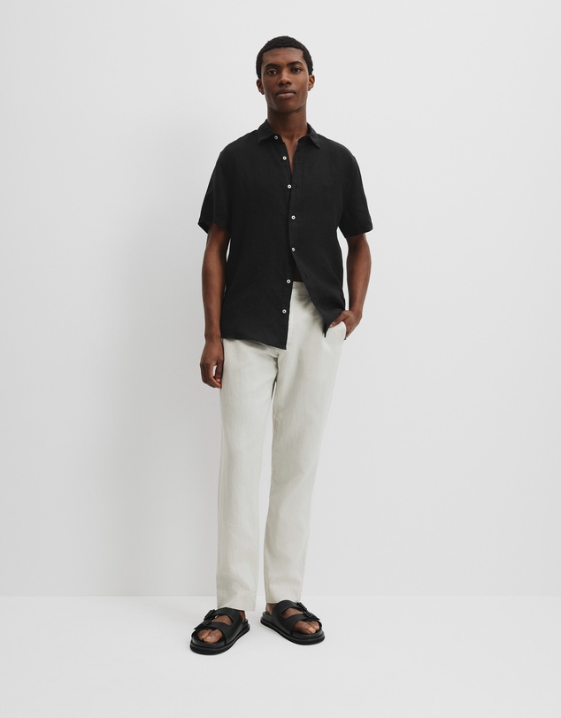 Country Road - Organically Grown Linen Regular Fit Short Sleeve Shirt