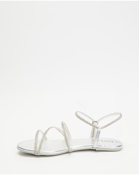Holster - Viva Flat Strappy Sandals - Silver - Women's