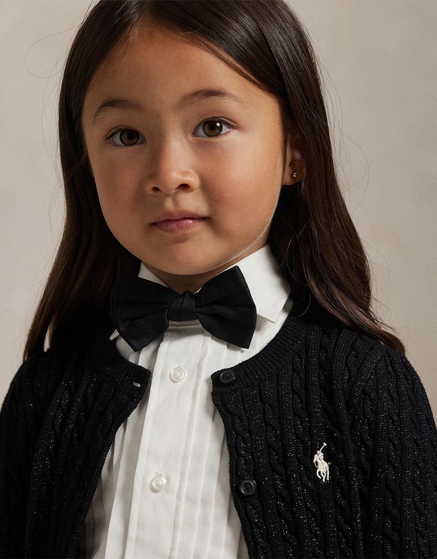 Polo Ralph Lauren - Metallic Mini-Cable Cardigan - ICONIC EXCLUSIVE - Babies-Kids