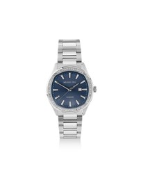 Michael Hill - Ladies 0.40 Carat TW Diamond Quartz Stainless Steel Watch with Blue Dial
