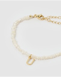 Miz Casa and Co - Pearl Letter U Bracelet