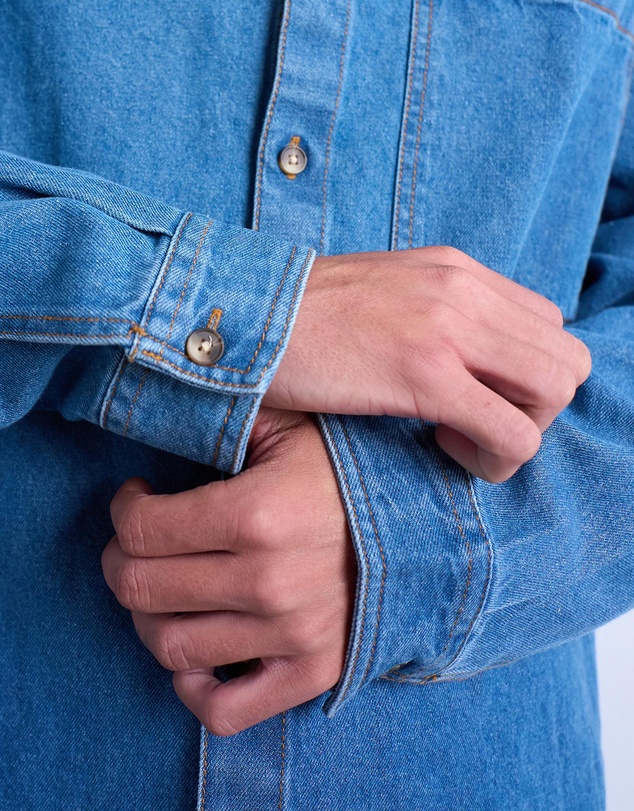 Topman - Regular Fit Denim Overshirt