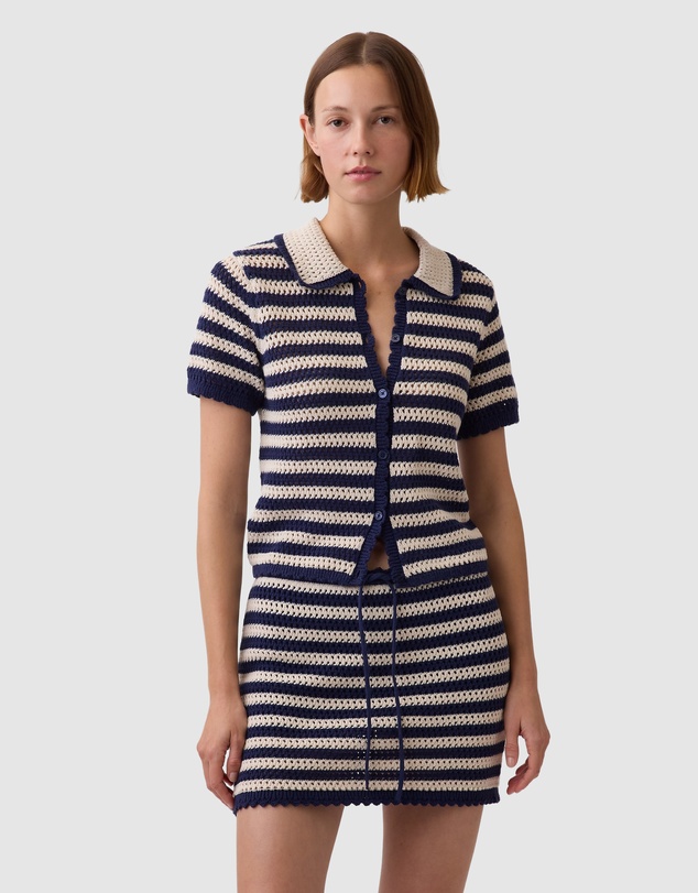 GAP - Cotton Crochet Relaxed SS Cardigan