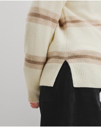 Country Road - Extrafine Merino Stripe Crew Neck Knit
