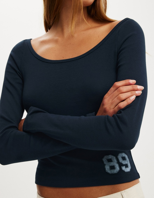 Cotton On - The Ls Off Shoulder Graphic Tee