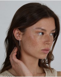 Pastiche - Silver Amber Earrings