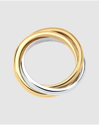Elli Jewelry - Ring Wrap Trio Basic 925 Sterling Silver Bicolor