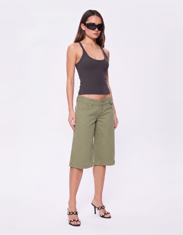 Abrand - 00 Wide Capri Khaki