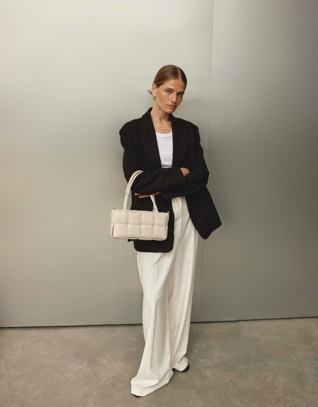 VESTIRSI - Margot Ivory Woven Baguette