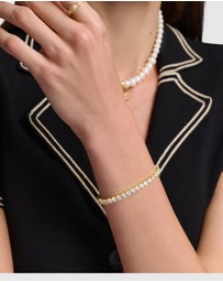 Nialaya Jewellery - Tennis Bracelet in Gold