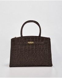 Cobb & Co - Arlie Leather Croc Tote