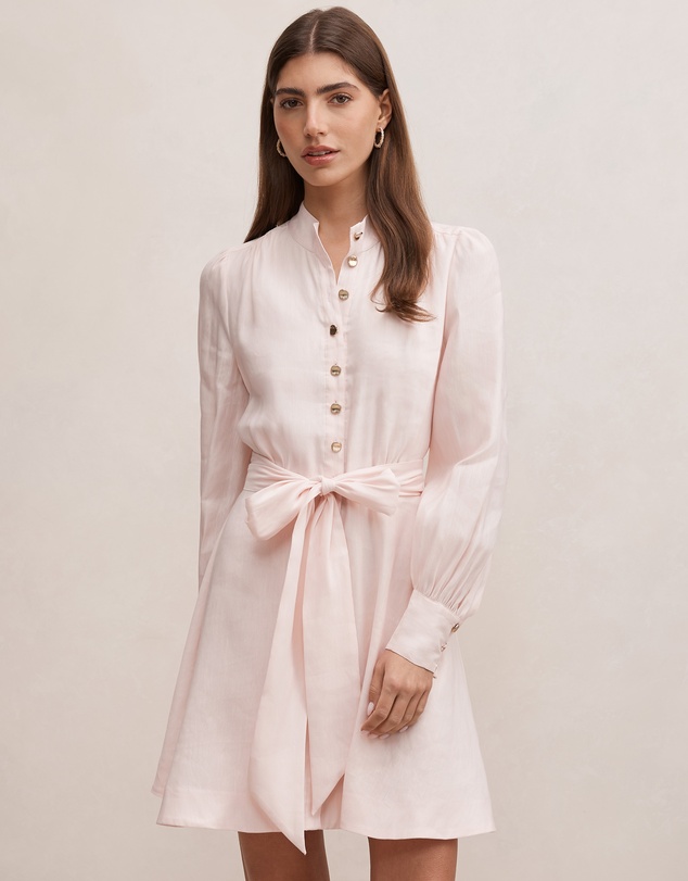 Forever New - Elari High Neck Button Mini Dress