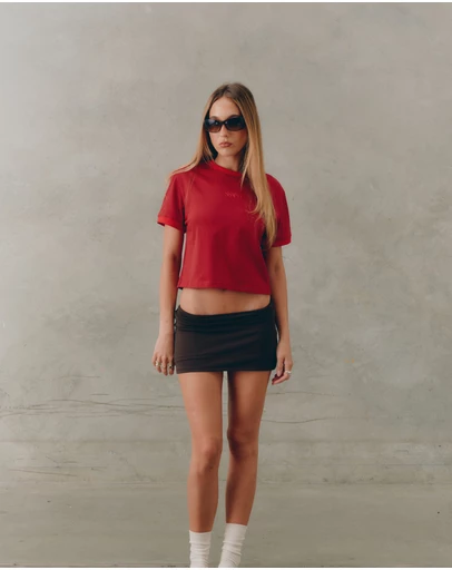 SSAINT - SŚAINT logo Baby Tee Red