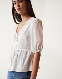 Atmos&Here - Indee Cotton Bow Shirt