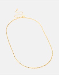 Lovisa - Waterproof Gold Plated Stainless Steel Twisted Chain Necklace