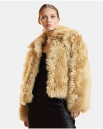 Cynthia Rowley - Shearling Cropped Jacket