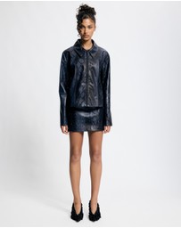 Lover - Evanthe Python Leather Look Jacket
