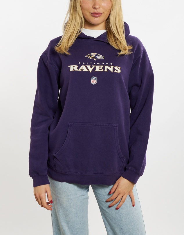 Vintage by The Real Deal - Pre Loved - Vintage Baltimore Ravens Hooded Sweatshirt