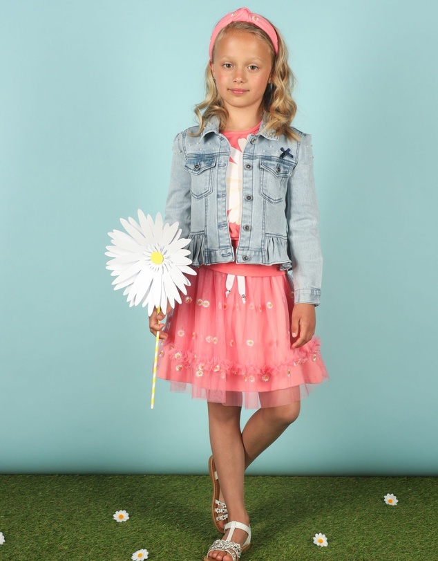 Le Chic - TAYLORA Daisy Embroidered Tutu Skirt - Kids-Teens