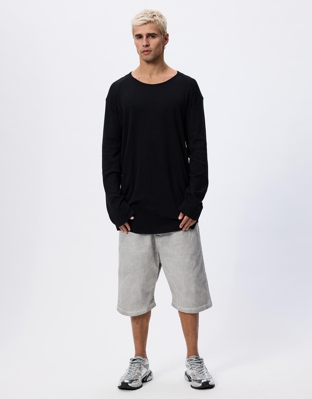 Surrounded By Ghosts - The Diaspore Relaxed Rib Knit Long Sleeve Tail T-Shirt