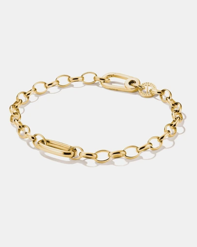 THOMAS SABO - Gold-Tone Stainless Steel Charm Club Bracelet with Connect Link