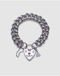 Von Treskow - Medium Mama Heart Padlock Bracelet