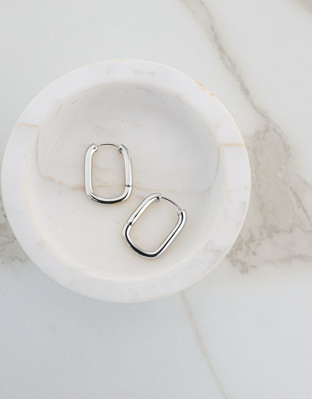 Luna Rae - Sterling Silver - Edge Hoops