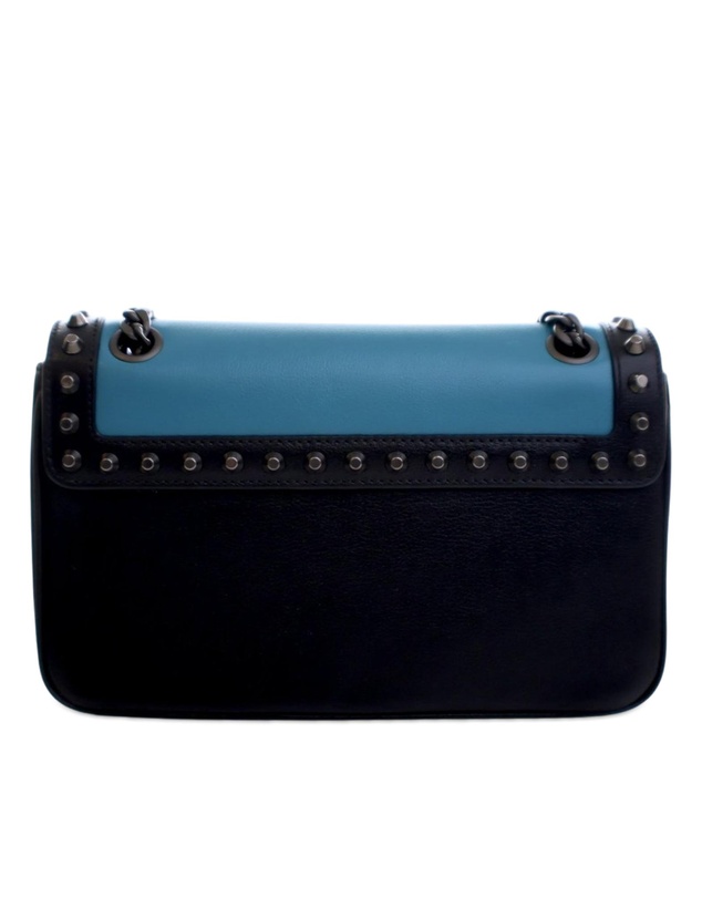 Pre-Loved by Azura Reborn - Pre-Loved Bicolor Glace Calfskin Studded Crossbody